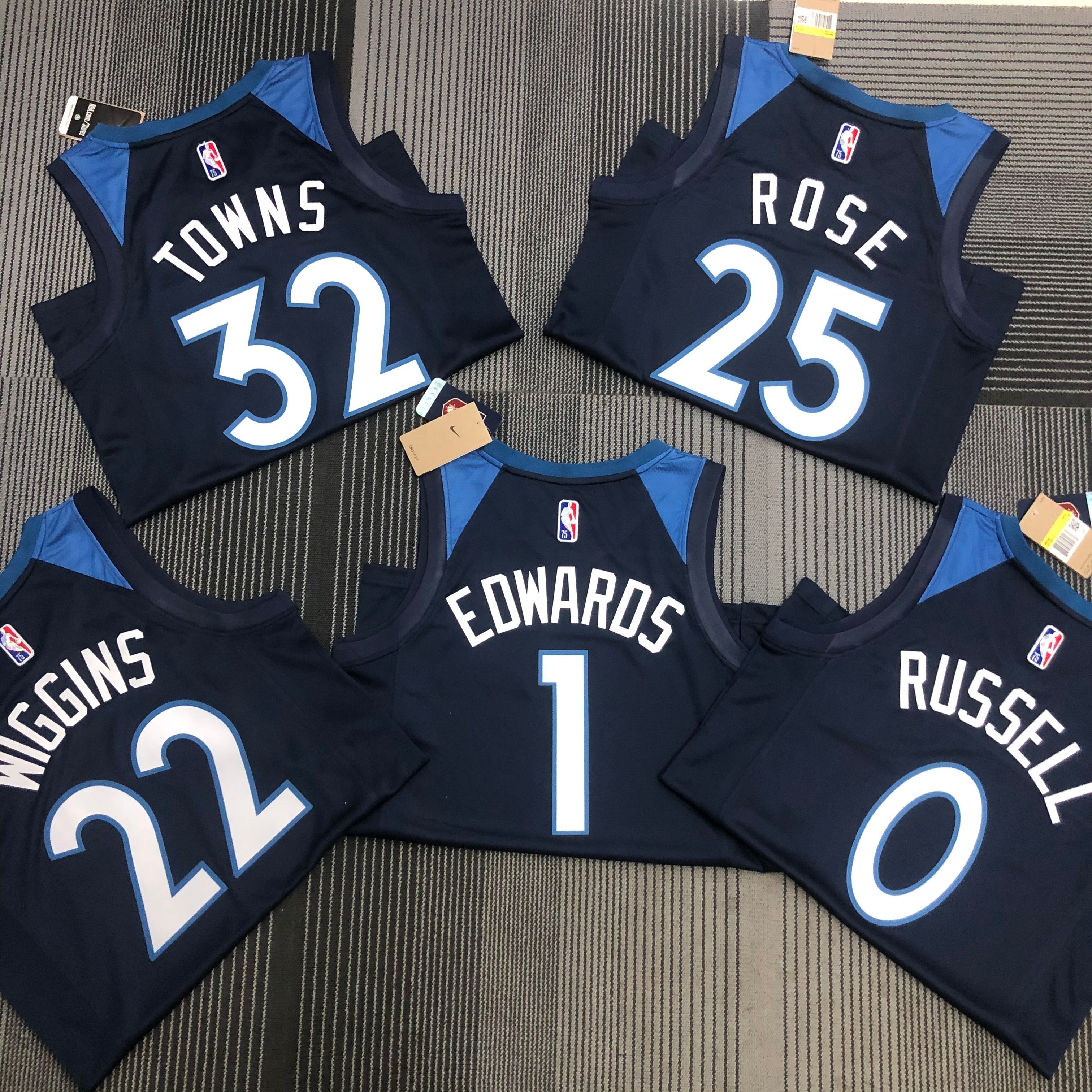 NBA 75th Anniversary Minnesota Timberwolves 22 Wiggins Basketball Jersey