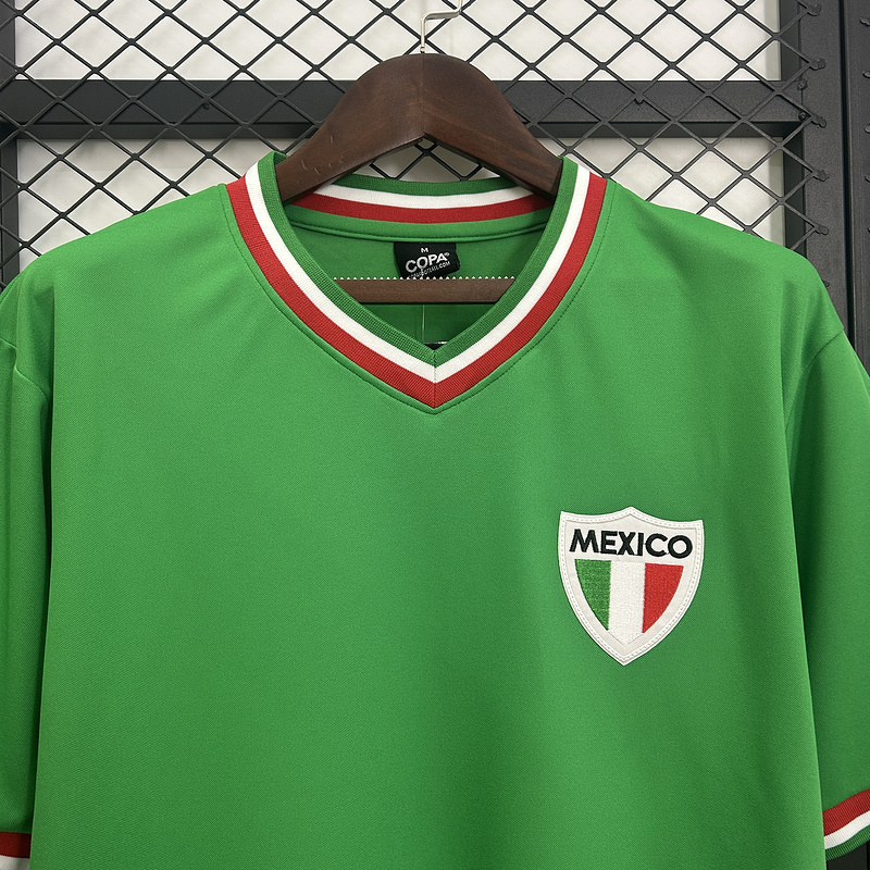 Retro 1970 Mexico home football jersey Retro