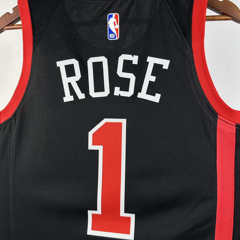 2024 NBA Chicago Bulls 1 ROSE Basketball Jersey