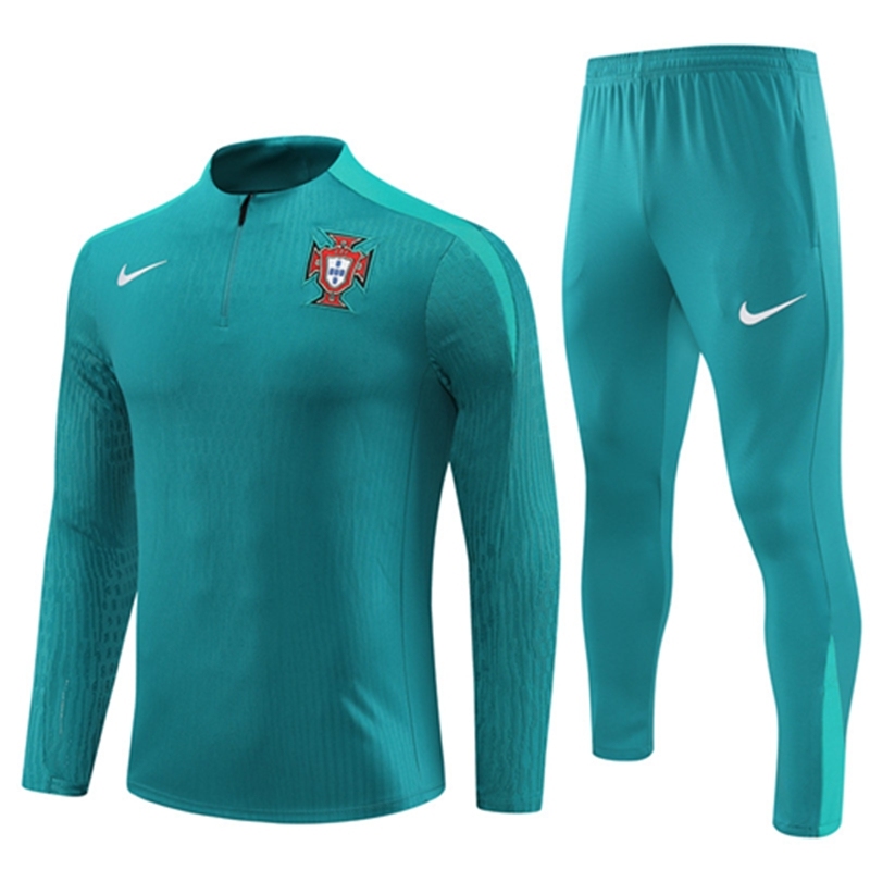 2024-25 Portugal Green Player Long Sleeve Training Suit