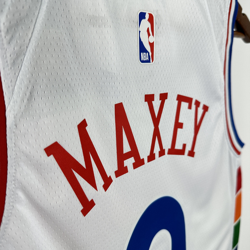 2025 NBA Philadelphia 76ers 0 MAXEY Basketball Jersey