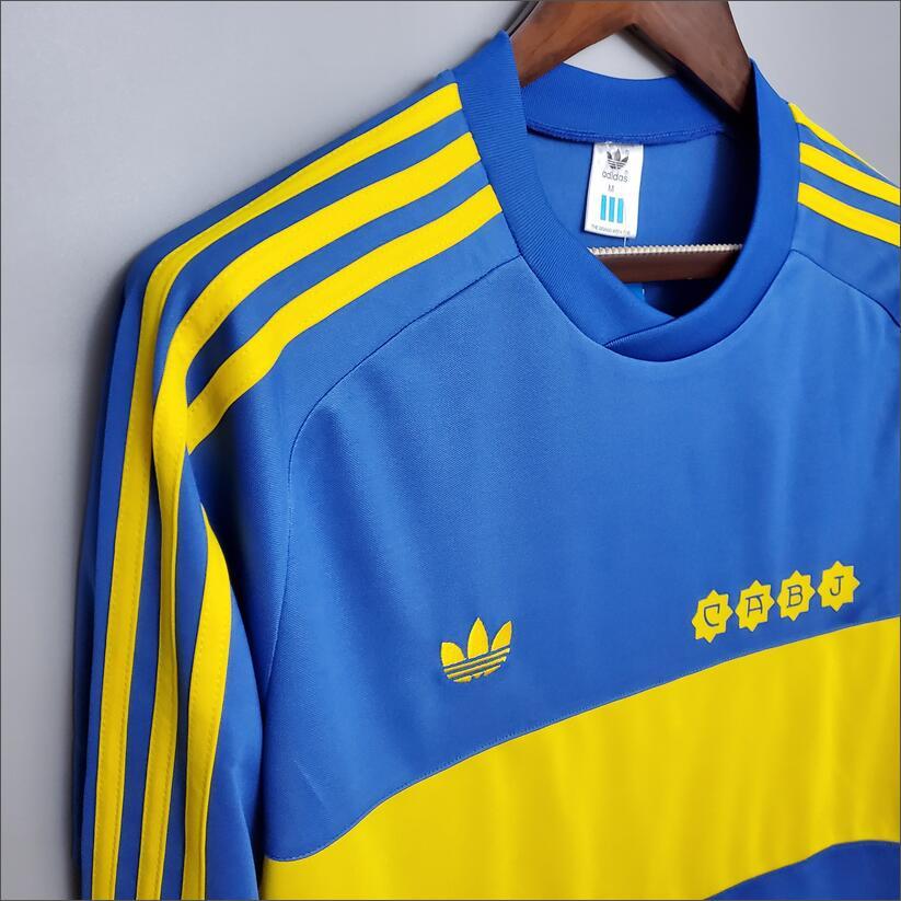 Retro 1981 Boca Juniors Long sleeve  home Football jersey Retro