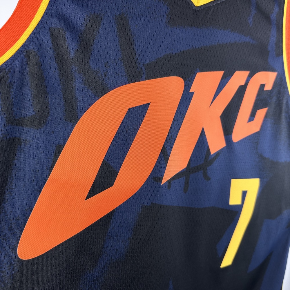 2024 NBA Oklahoma City Thunder 7 Homgren Basketball Jersey