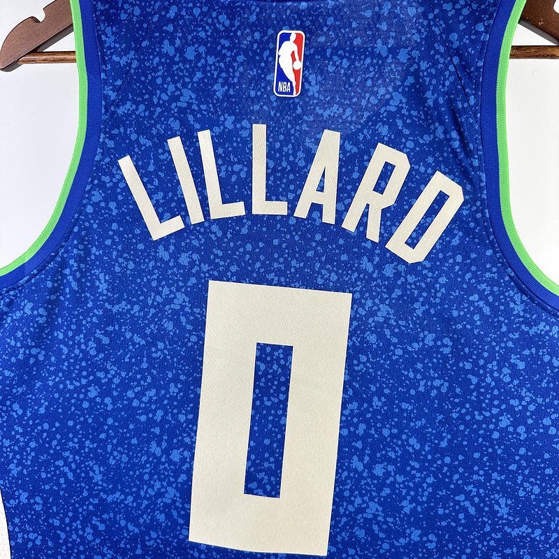2024 NBA Milwaukee Bucks (0 LILLARD) Basketball Jersey