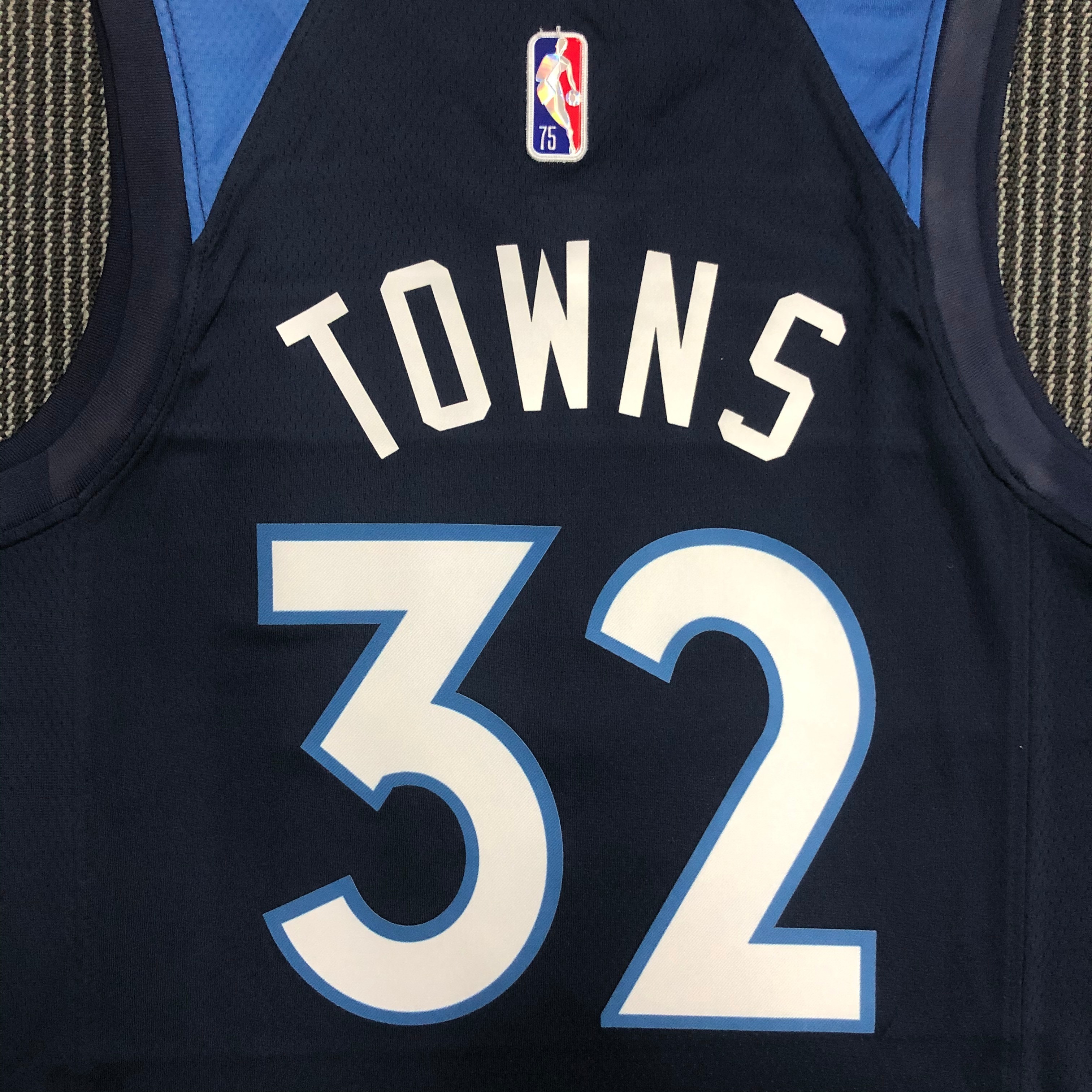 NBA 75th Anniversary Minnesota Timberwolves 32 Towns Basketball Jersey