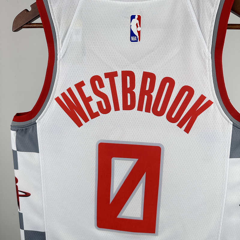 2020 NBA Houston Rockets 0 WESTBROOK Basketball Jersey