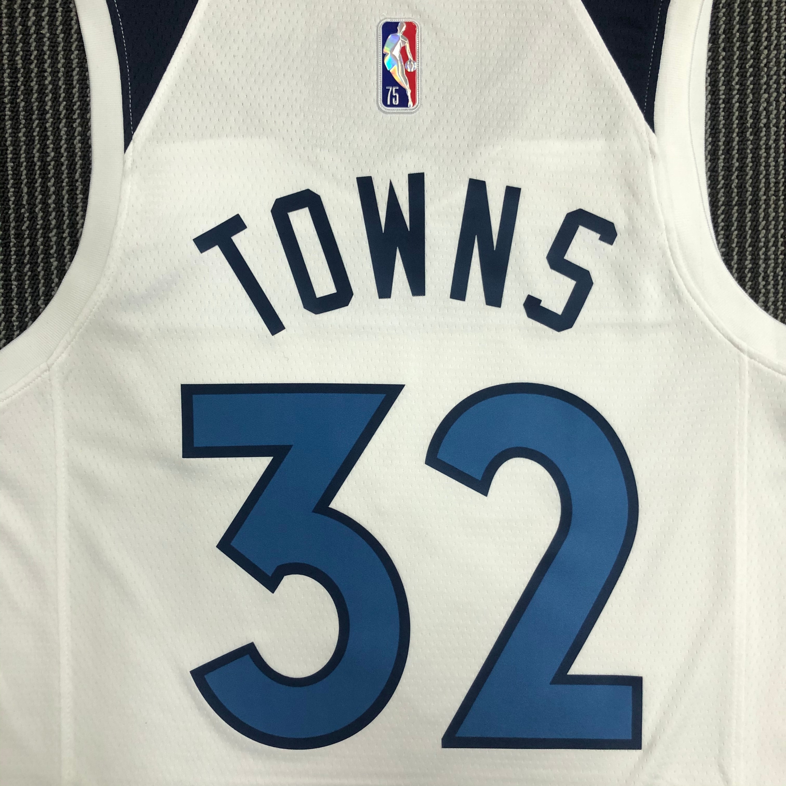 NBA 75th Anniversary Minnesota Timberwolves 32 Towns Basketball Jersey
