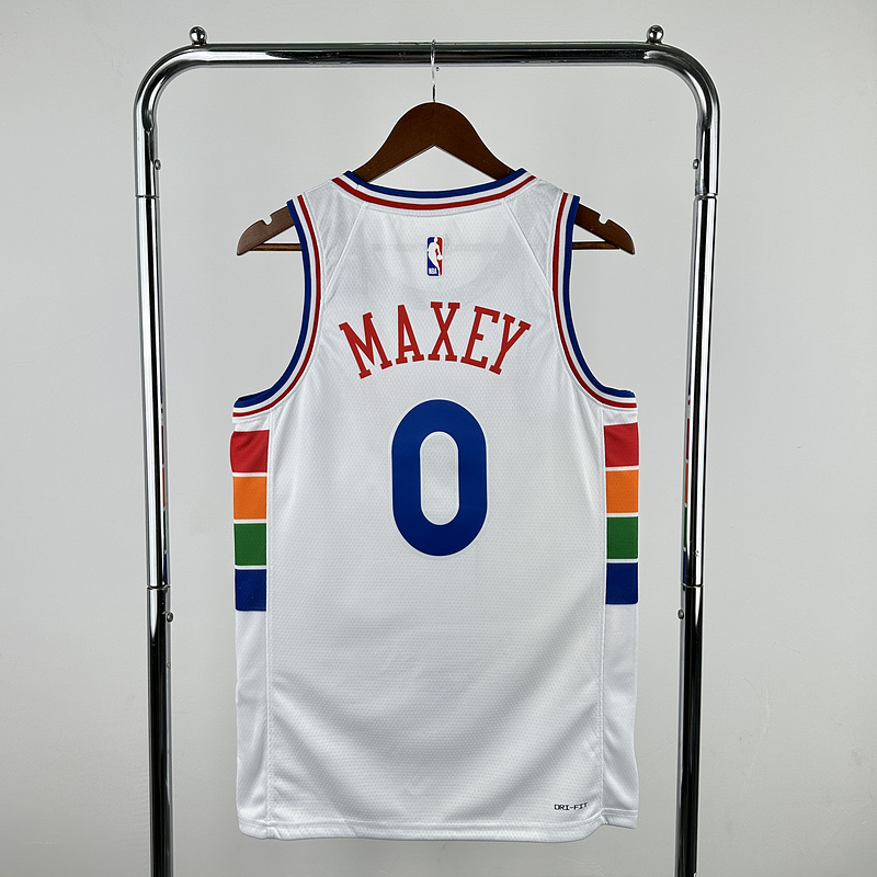 2025 NBA Philadelphia 76ers 0 MAXEY Basketball Jersey