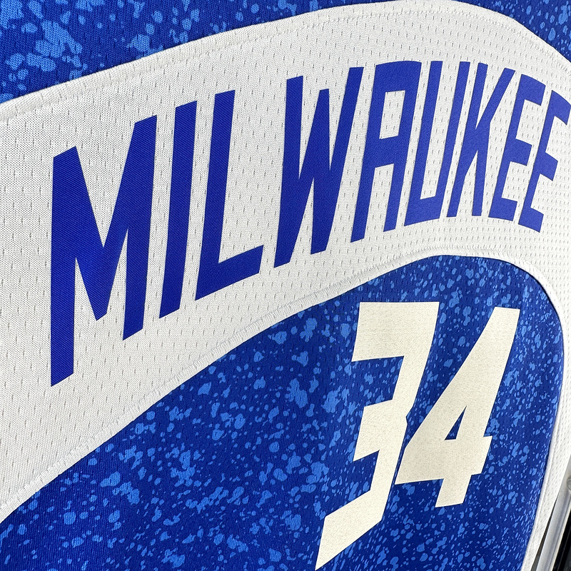 2024 NBA Milwaukee Bucks (34 ANTETOKOUNMPO) Basketball Jersey