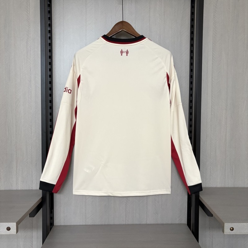 2025-26 Liverpool Away Long Sleeve Football jersey