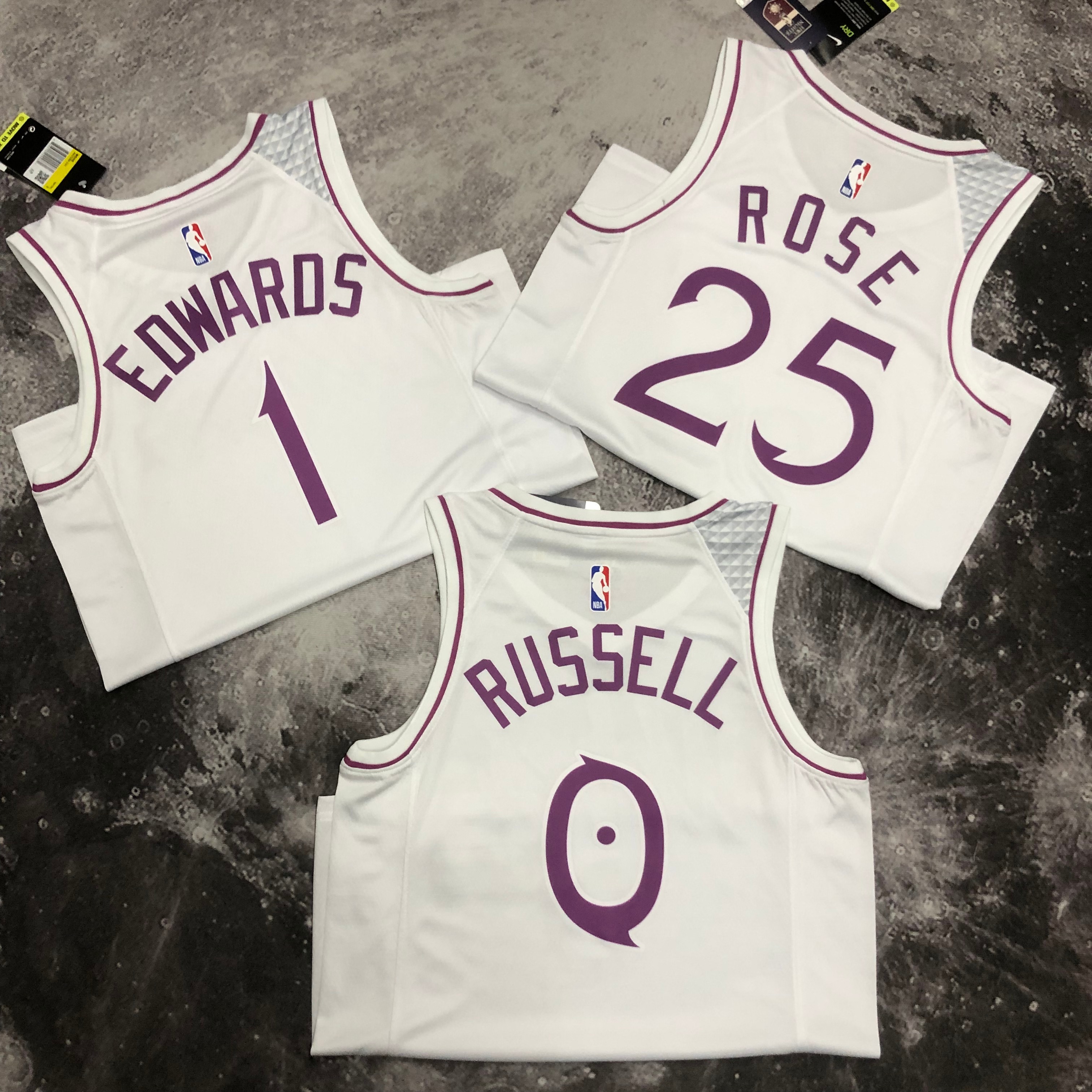 NBA Minnesota Timberwolves 0 Russell Basketball Jersey