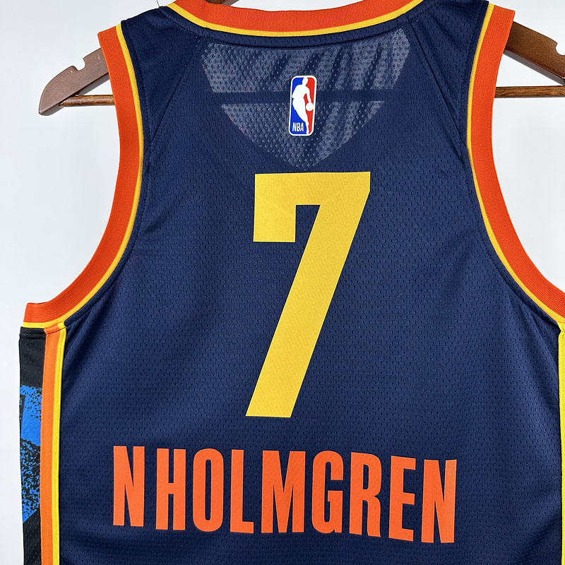 2025 NBA Oklahoma City Thunder 7 NHOLMGREN Basketball Jersey