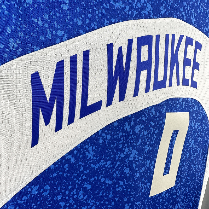 2024 NBA Milwaukee Bucks (0 LILLARD) Basketball Jersey