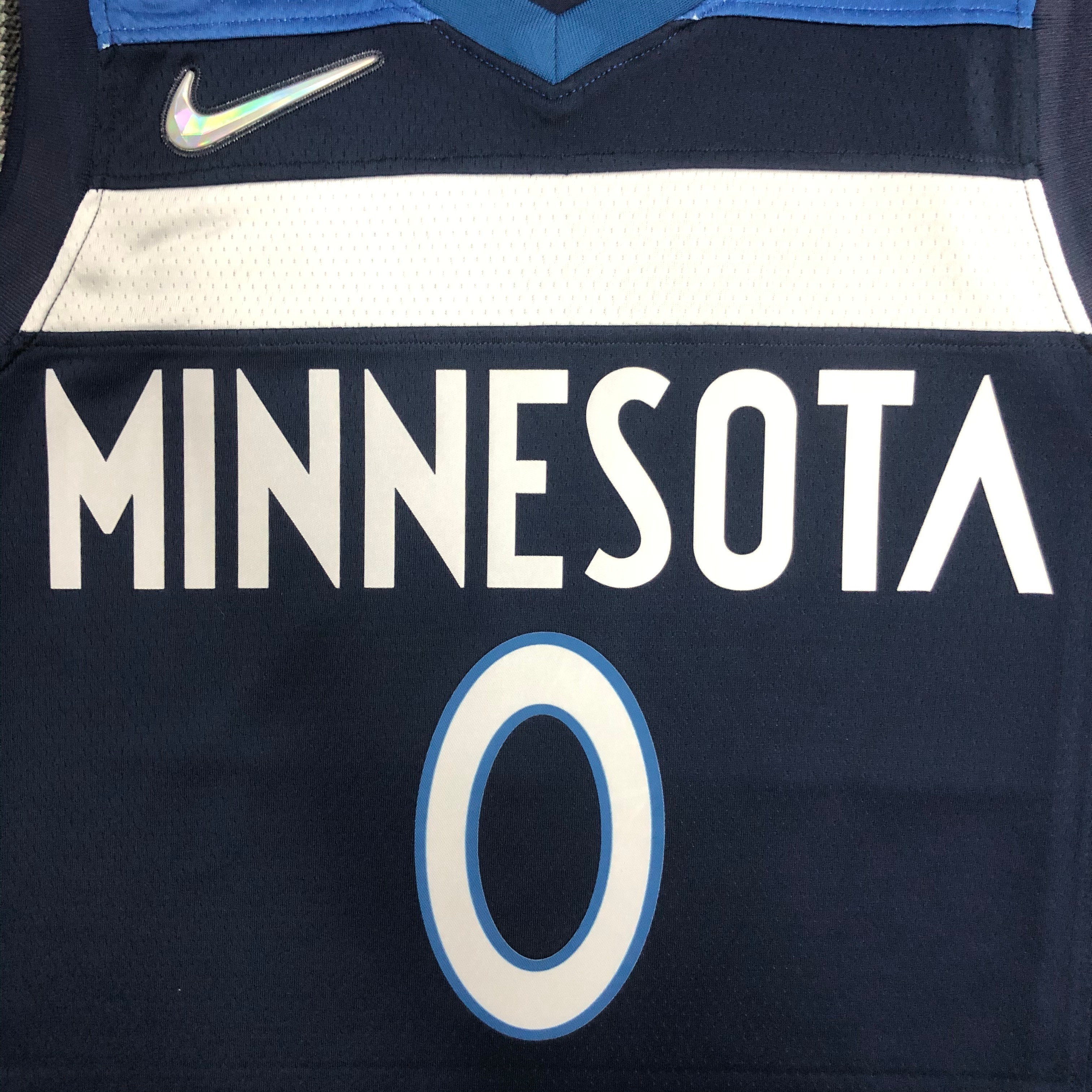 NBA 75th Anniversary Minnesota Timberwolves 0 Russell Basketball Jersey