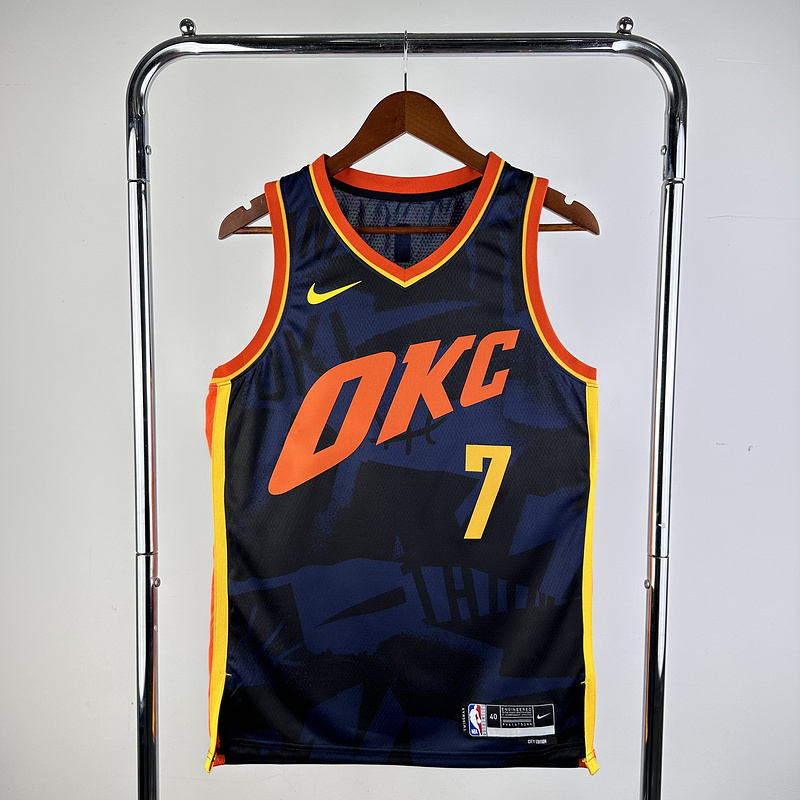 2024 NBA Oklahoma City Thunder 7 Homgren Basketball Jersey