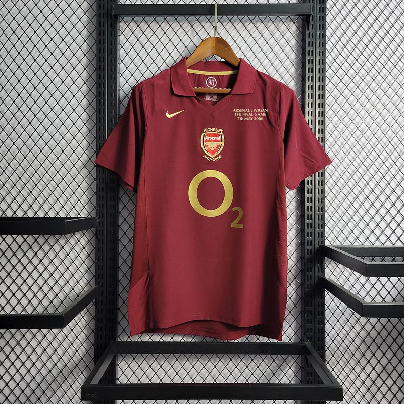 Retro 2005-06 Arsenal Home BERGKAMP ADAMS HENRY  Football jersey retro