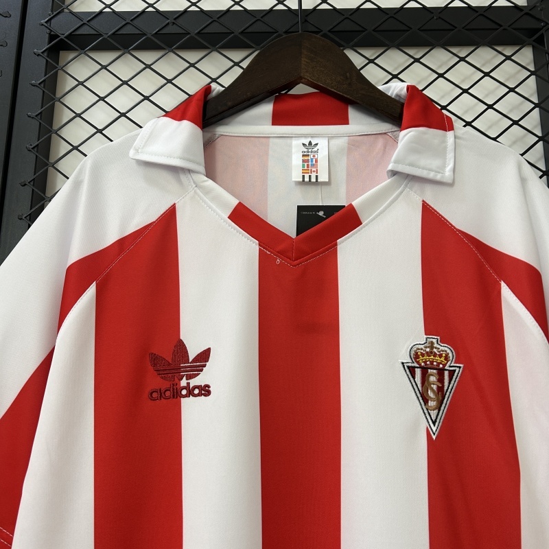 Retro 1986-87 Sporting Gijon Home Football jersey retro