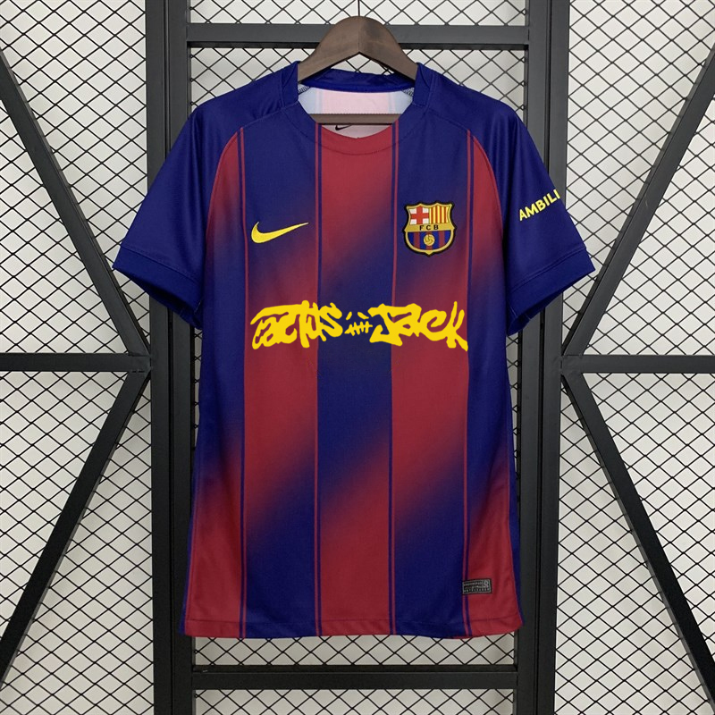 2025-26 Barcelona Travis Scott to feature on the Clásico jersey in conjunction with Spotify Football jersey