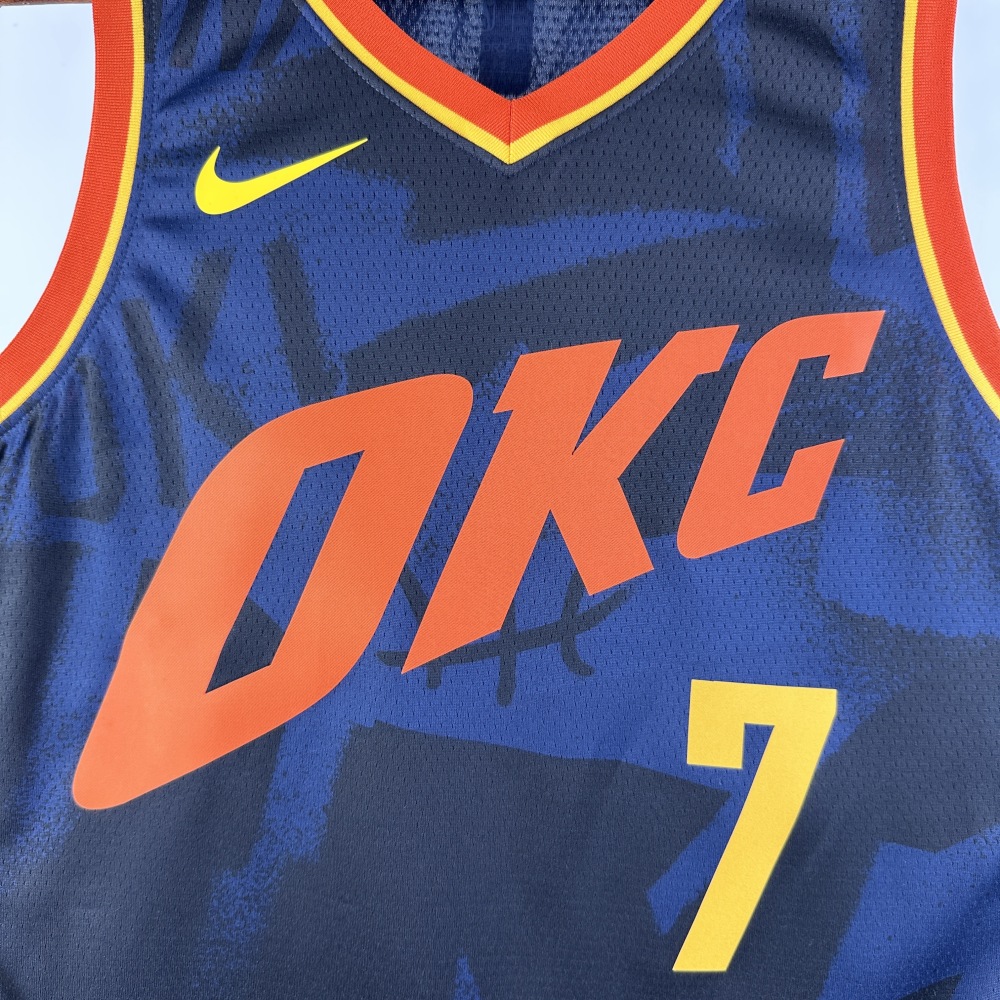 2024 NBA Oklahoma City Thunder 7 Homgren Basketball Jersey