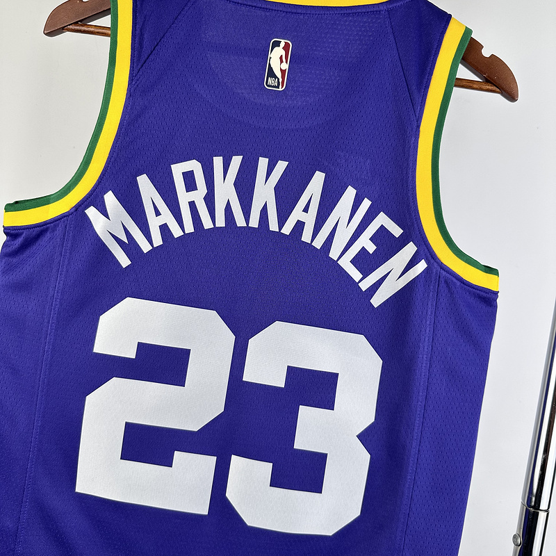 2024 NBA Utah Jazz 23 MARKKANEN Basketball Jersey