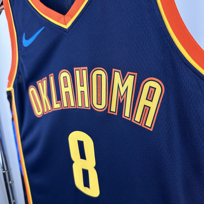 2025 NBA Oklahoma City Thunder 8 WILLIAMS Basketball Jersey