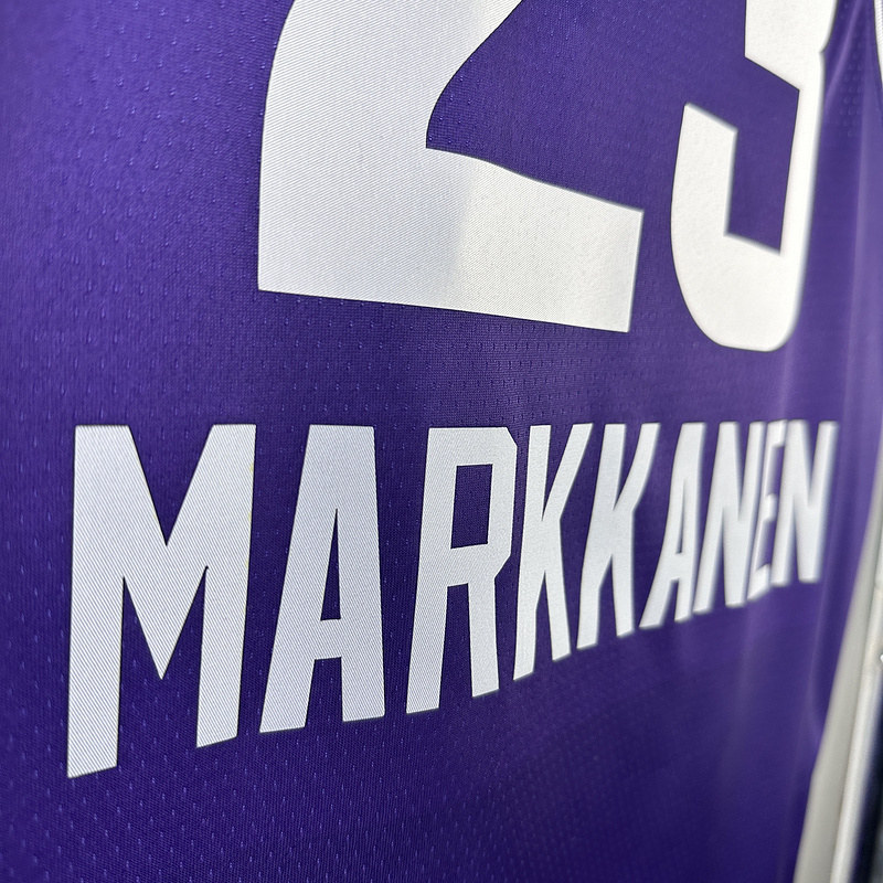 2024 NBA Utah Jazz 23 MARKKANEN Basketball Jersey