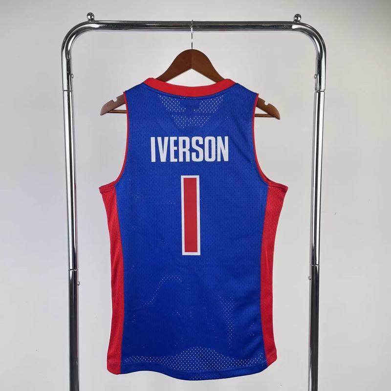 2008-09 NBA Detroit Pistons 1 IVERSON Basketball jersey