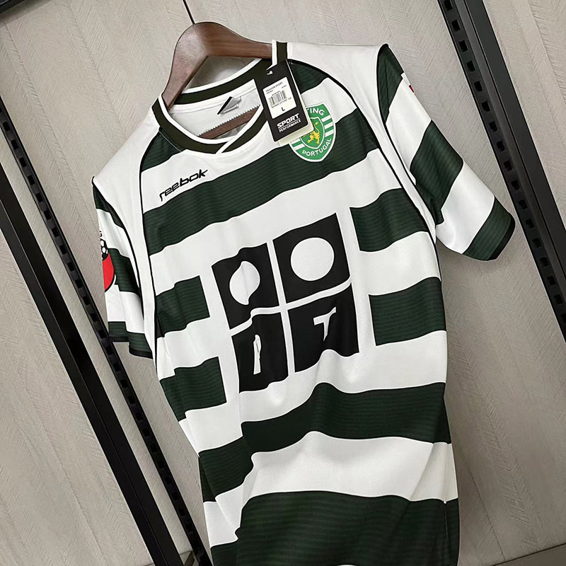 2001-03 Retro Sporting Lisbon Home Football Shirt 1:1 Thai Quality