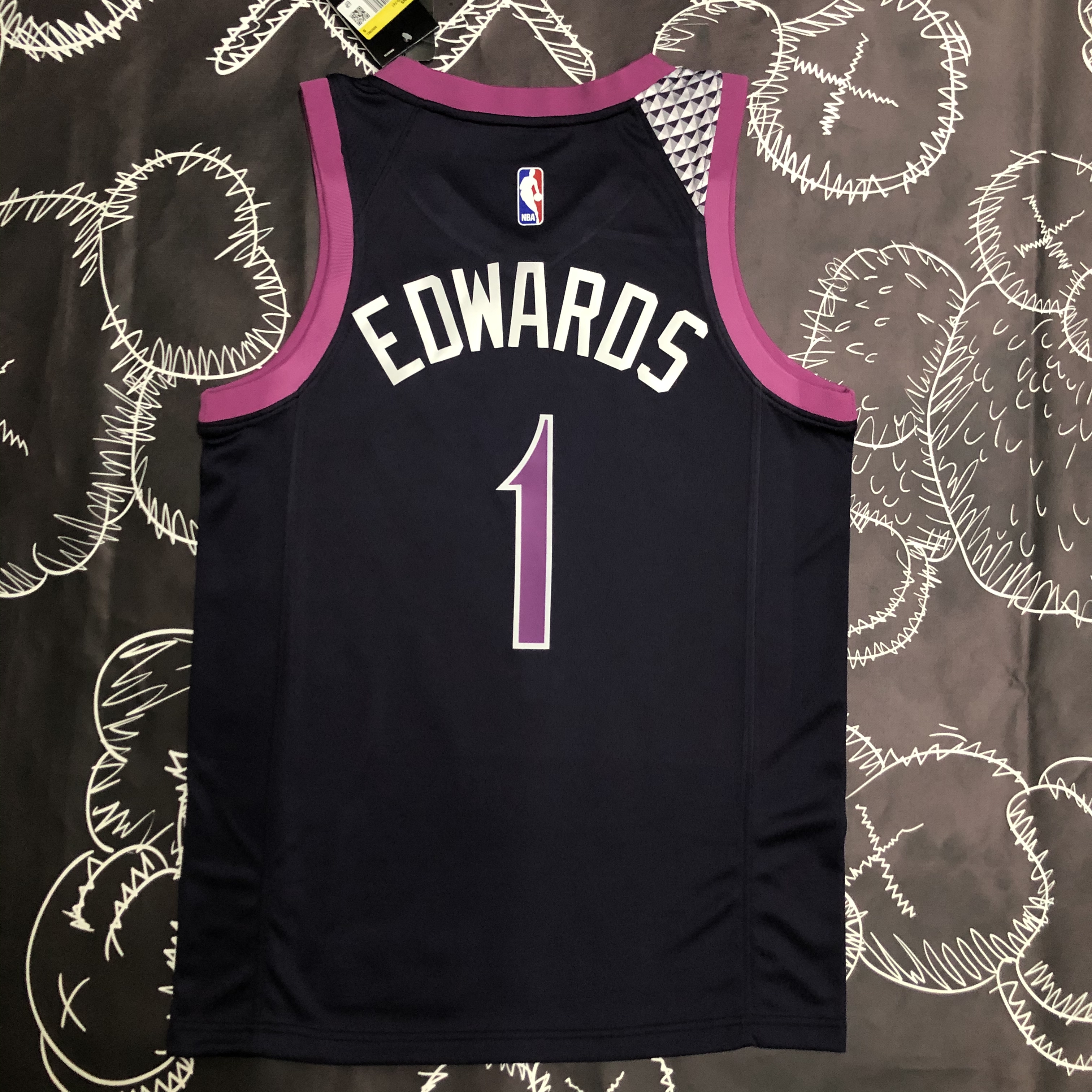 NBA Minnesota Timberwolves 1 Edwards Basketball Jersey