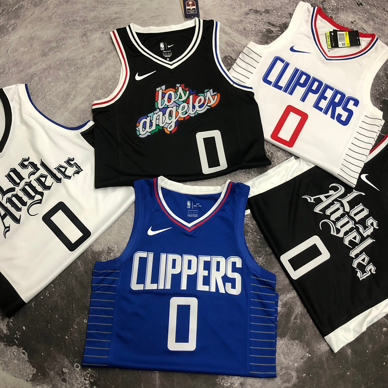 2021 NBA LA Clippers (0 WESTBROOK) Basketball Jersey