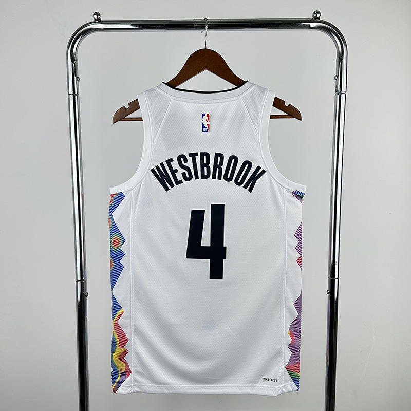 2025 NBA Denver Nuggets 4 WESTBROOK Basketball Jersey