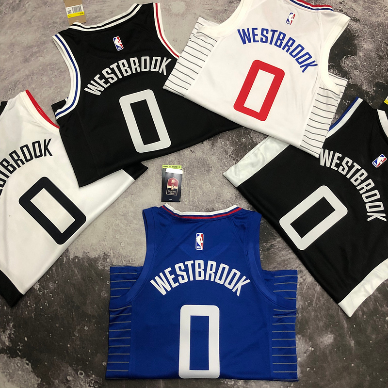 2021 NBA LA Clippers (0 WESTBROOK) Basketball Jersey