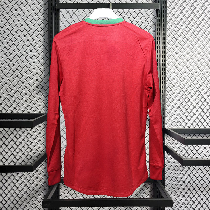 Retro Player 2012 Portugal Home Long Sleeve Football jersey retro