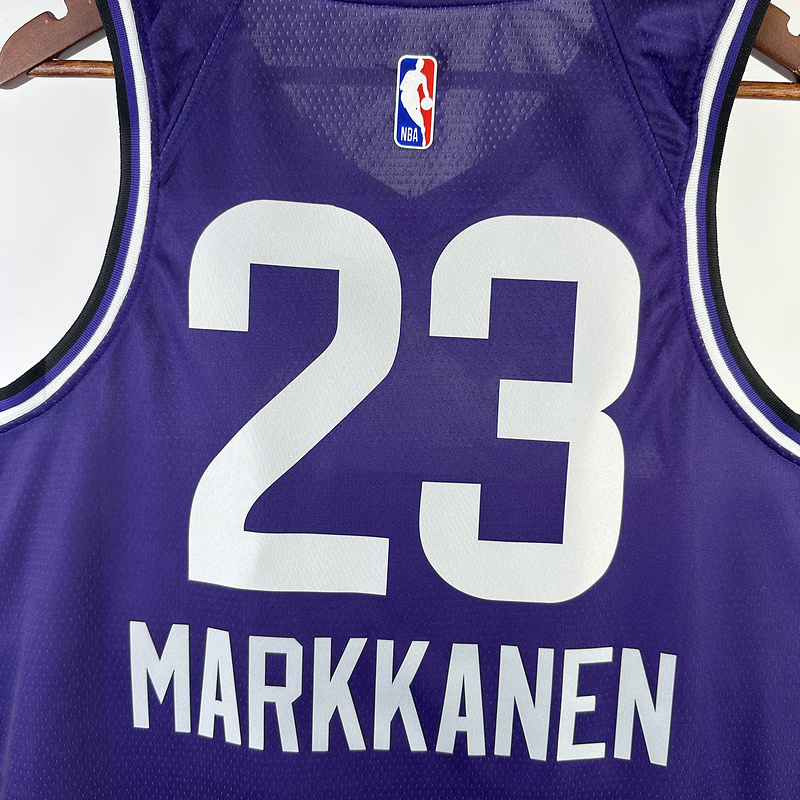 2024 NBA Utah Jazz 23 MARKKANEN Basketball Jersey