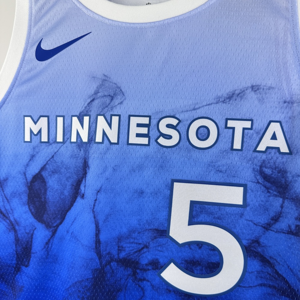 2024 NBA Minnesota Timberwolves 5 Edwards Basketball Jersey