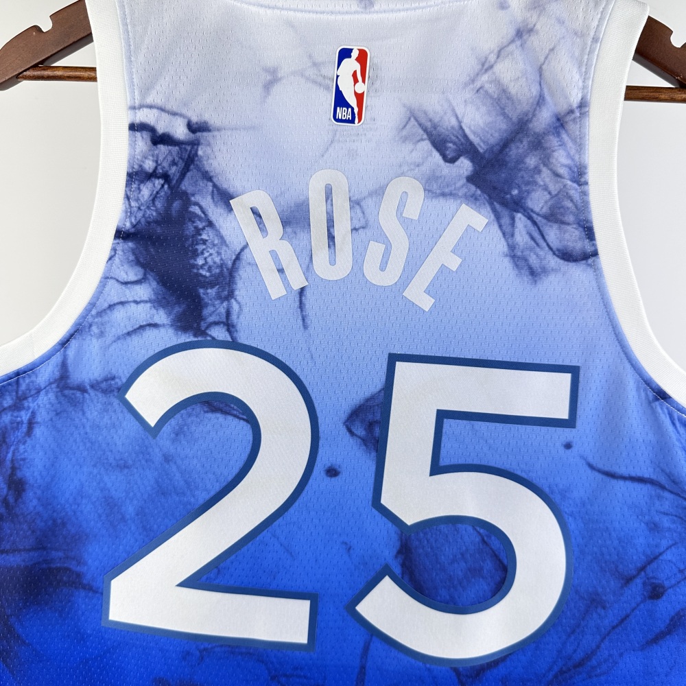 2024 NBA Minnesota Timberwolves 25 Rose Basketball Jersey