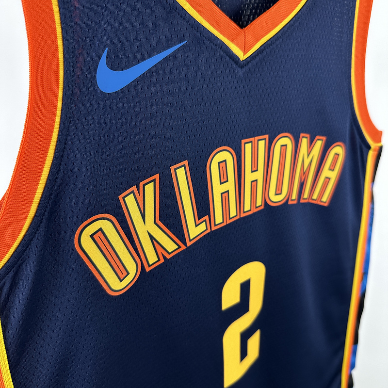 2025 NBA Oklahoma City Thunder 2 GILGEOUS-ALEXANDER Basketball Jersey