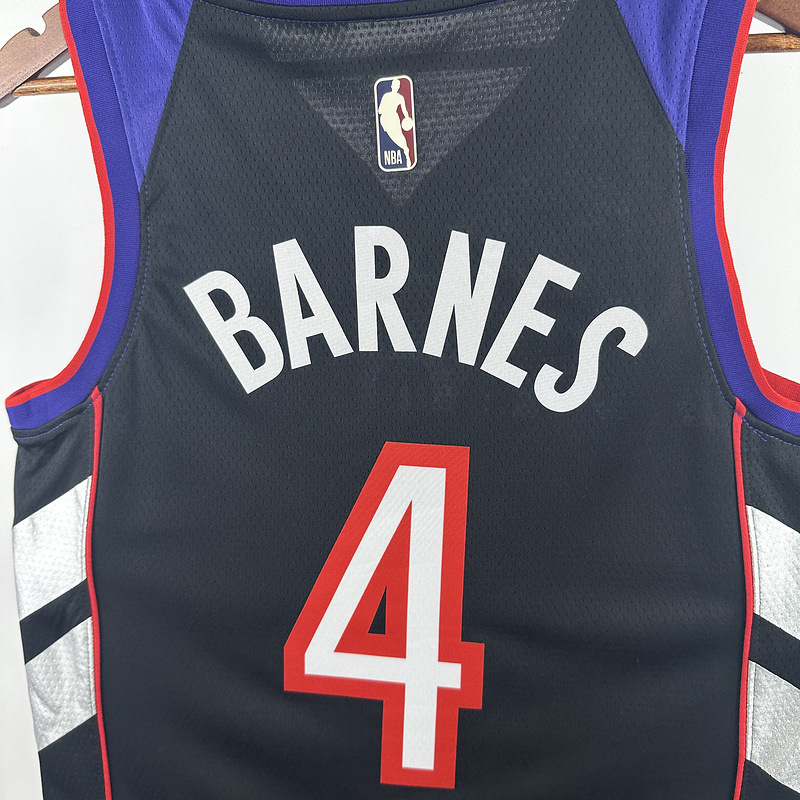 2024 NBA Toronto Raptors 4 BARNES Basketball Jersey