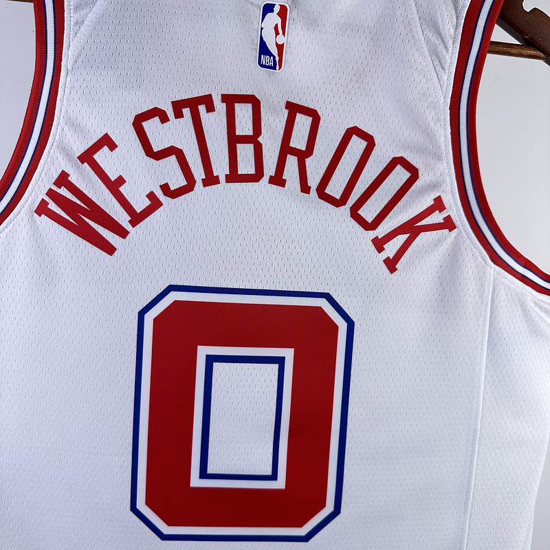 2024 NBA Houston Rockets 0 WESTBROOK Basketball Jersey