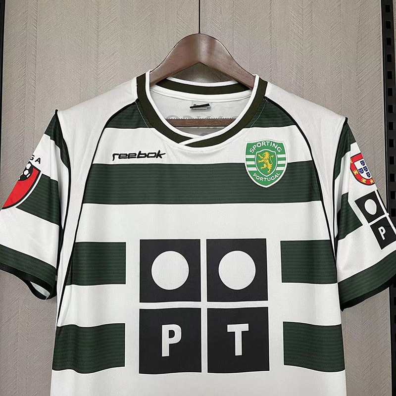 2001-03 Retro Sporting Lisbon Home Football Shirt 1:1 Thai Quality