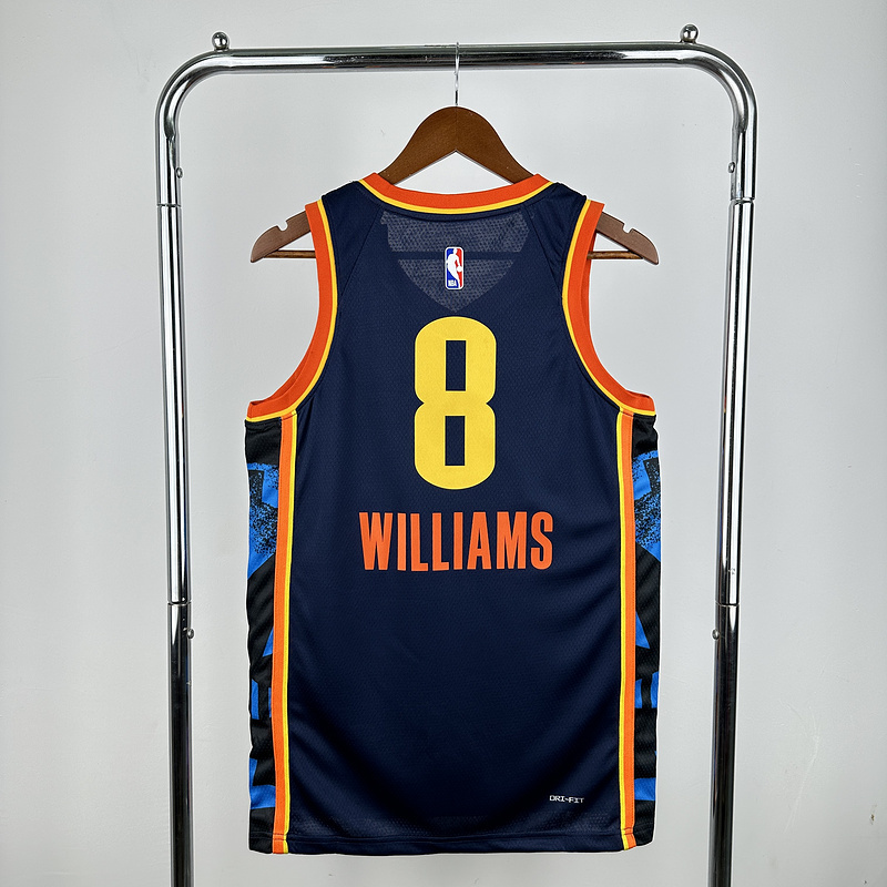 2025 NBA Oklahoma City Thunder 8 WILLIAMS Basketball Jersey