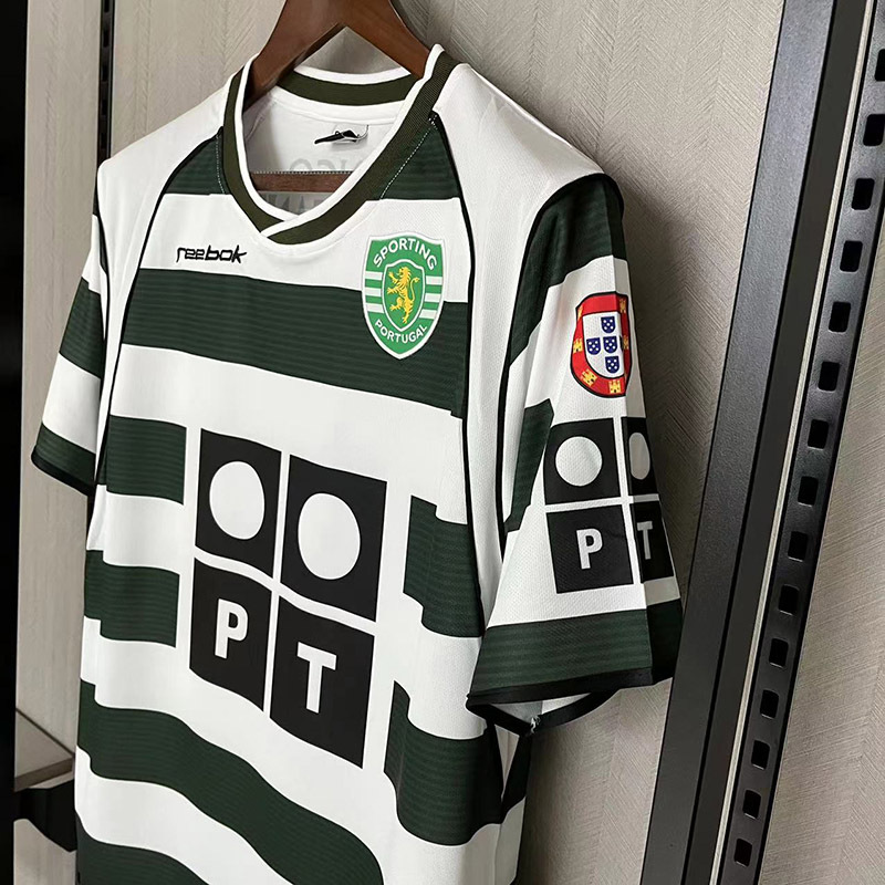 2001-03 Retro Sporting Lisbon Home Football Shirt 1:1 Thai Quality