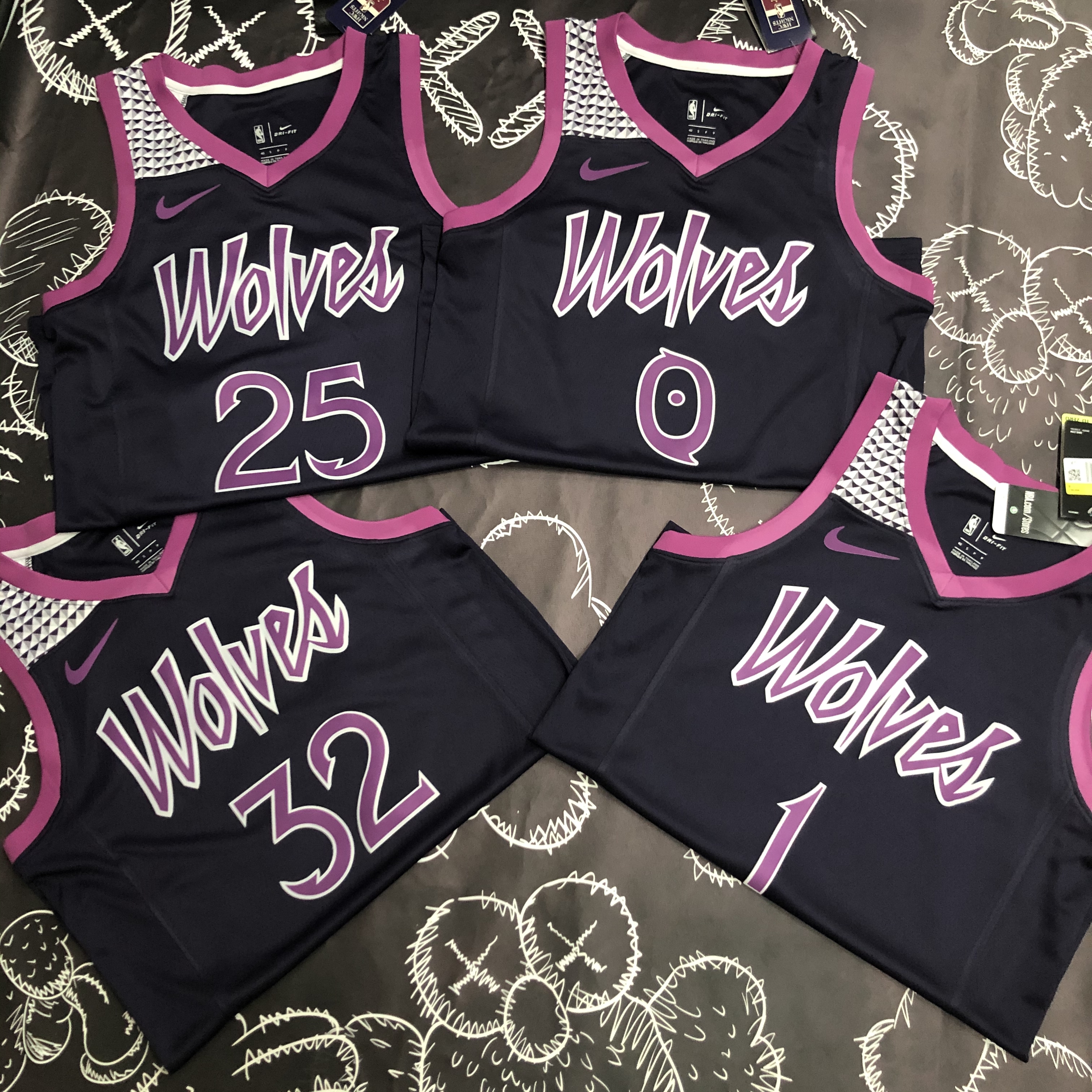 NBA Minnesota Timberwolves 0 Russell Basketball Jersey