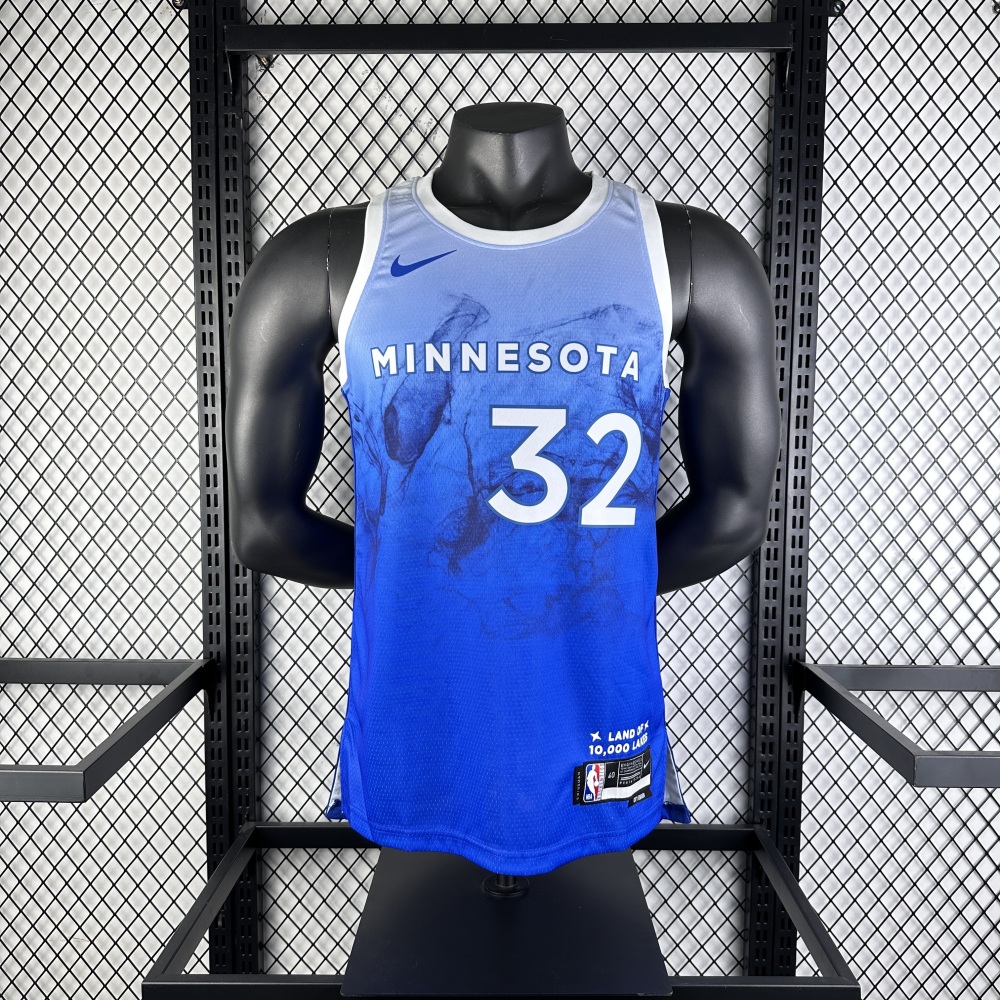 2024 NBA Minnesota Timberwolves 32 Towns Basketball Jersey