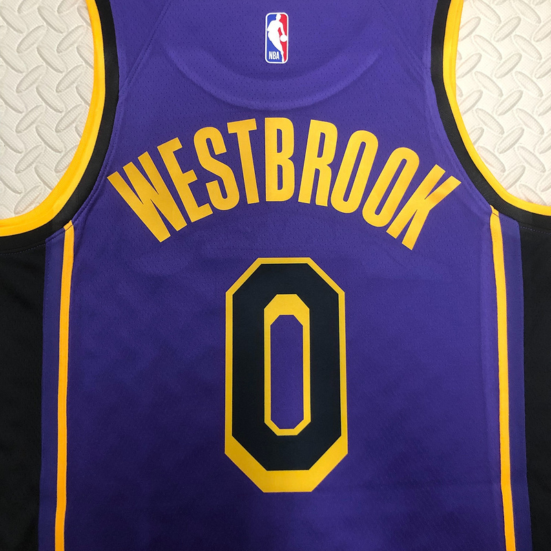 2023 NBA Lakers 0 WESTBROOK Basketball Jersey