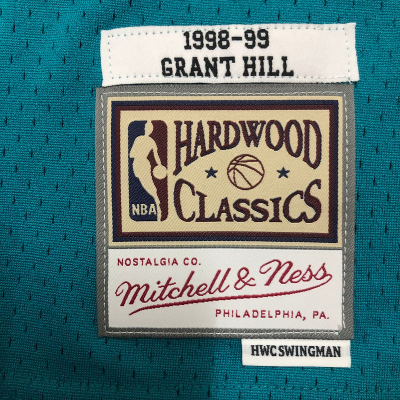 1998-99 NBA Detroit Pistons 33 HILL Basketball jersey