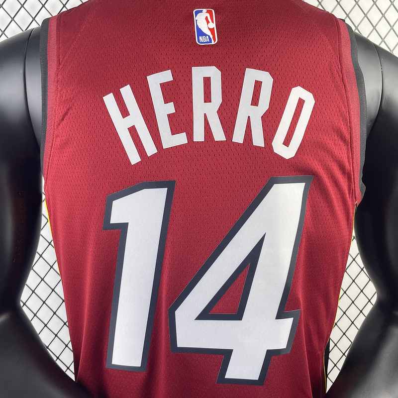 2023 NBA Miami Heat 14 HERRO Basketball Jersey