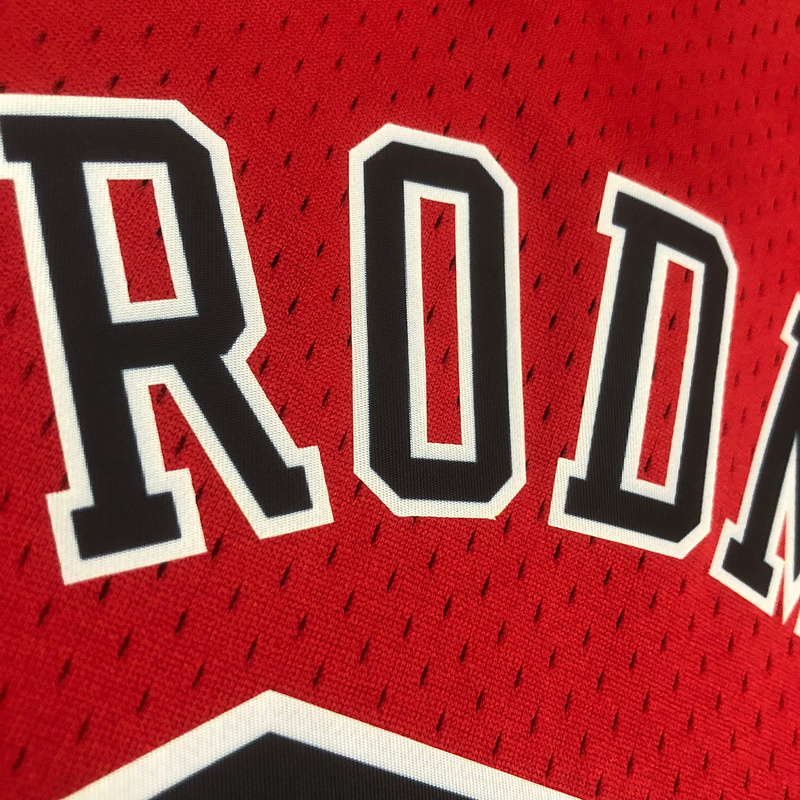 1997-98 NBA Chicago Bulls Woman 91 RODMAN Red Basketball Jersey