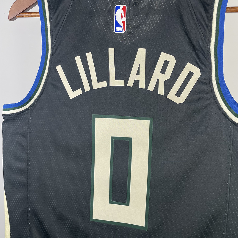 2023 NBA Milwaukee Bucks (0 LILLARD) Basketball Jersey