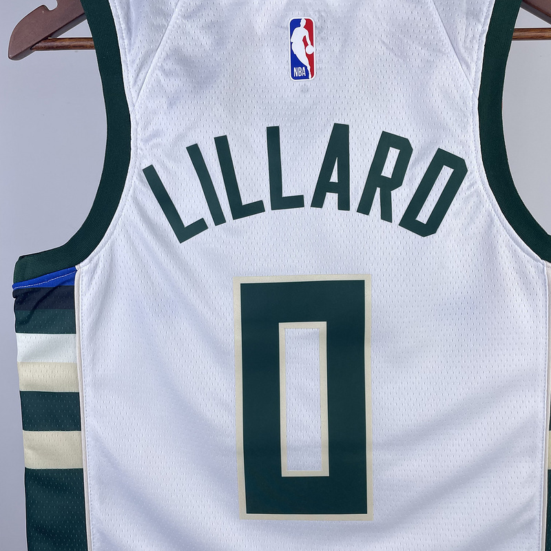 2023 NBA Milwaukee Bucks (0 LILLARD) Basketball Jersey
